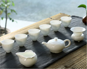 10头象牙白瓷（冰清玉洁）茶具套装